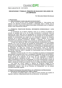 Diario Laboral Nro 50 – 22-10-2015 DISCAPACIDAD Y TRABAJO