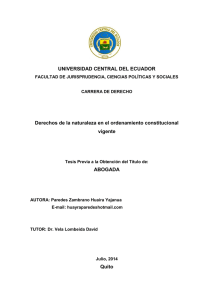 UNIVERSIDAD CENTRAL DEL ECUADOR Derechos de la