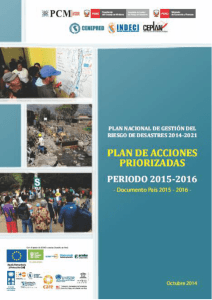 Plan Nacional de gestión del riesgo de desastres 2014