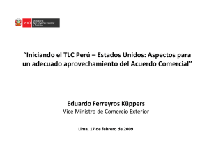 Iniciando el TLC Perú – Estados Unidos: Aspectos para un