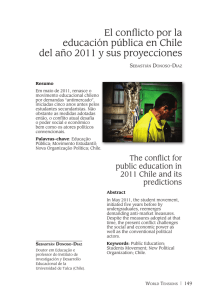 El conflicto por la educación pública en Chile del año 2011 y sus