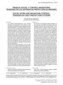trabajo Social y control Migratorio. tenSioneS en loS SiSteMaS de