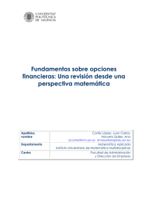 Fundamentos sobre opciones financieras: Una revisión desde una