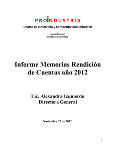 Memoria 2012 - Proindustria
