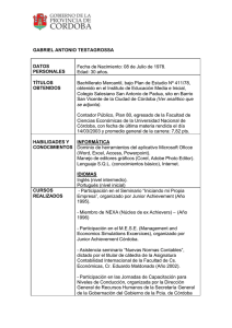 modelo cv testagrossa - Gobierno de la Provincia de Córdoba