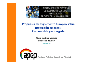 Propuesta de Reglamento Europeo sobre p g p protección de datos