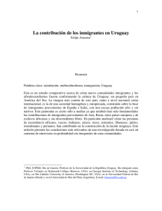 La contribución de los inmigrantes en Uruguay