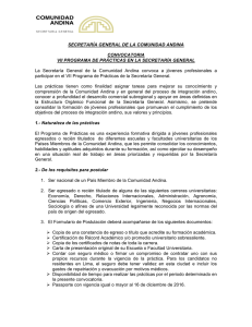 Convocatoria - Secretaría General de la Comunidad Andina