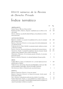 Índice temático - Revistas Universidad Externado de Colombia