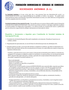 sociedades anónimas (sa) - Federación Dominicana de Cámaras