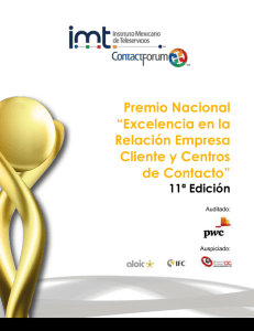 Premio Nacional “Excelencia en la Relación Empresa Cliente