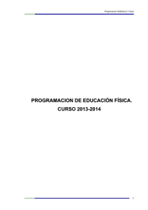 programacion de educación física. curso 2013-2014