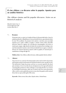 El cine chileno y su discurso sobre lo popular. Apuntes para un
