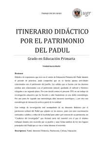 ITINERARIO DIDÁCTICO POR EL PATRIMONIO DEL PADUL