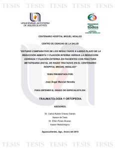 traumatología y ortopedia. - Universidad Autónoma de Aguascalientes