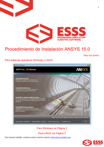 Procedimiento de Instalación ANSYS 15.0