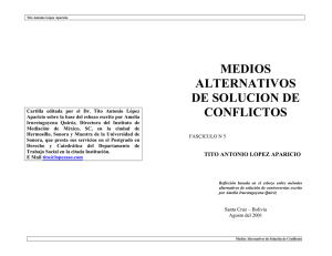 medios alternativos de solucion de conflictos
