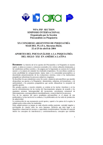 Aportes del Psicoanálisis a la Psiquiatría del Siglo XXI