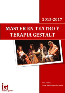 master en teatro y terapia gestalt