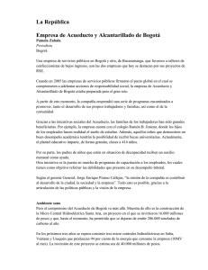 La República Empresa de Acueducto y Alcantarillado de Bogotá