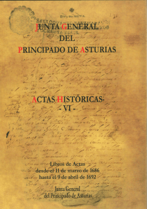 Junta General del Principado de Asturias. Actas Históricas. T. VI