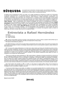 Entrevista a Rafael Hernández