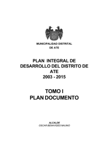 plan integral de desarrollo del distrito de ate 2003