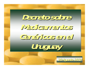 Decreto sobre medicamentos genéricos en el Uruguay