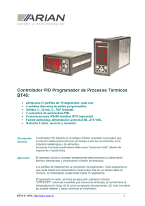 Controlador PID Programador de Procesos Térmicos BT40