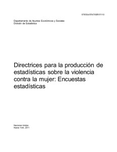 Directrices para la producción de estadísticas sobre la violencia