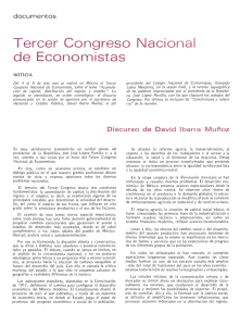Tercer Congreso Nacional de Economistas. Tres discursos