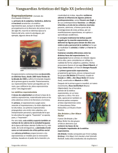 Vanguardias Artísticas del Siglo XX (selección)