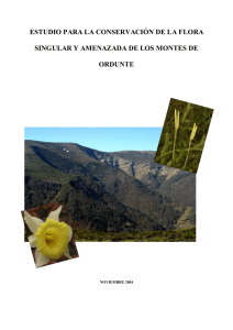 estudio para la conservación de la flora singular y