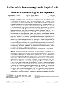 La Hora de la Fenomenología en la Esquizofrenia