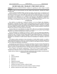 NOM-033-STPS-2015 - Normas Oficiales Mexicanas de Seguridad y