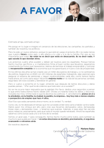 Carta de Mariano Rajoy a los mayores de 55 años