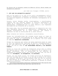 ¡Error!Marcador no definido. El futuro de la economía urbana en