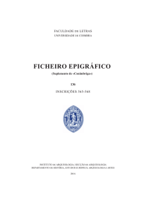 ficheiro epigráfico - Universidade de Coimbra