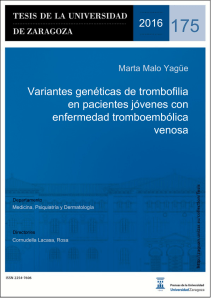 Variantes genéticas de trombofilia en pacientes jóvenes con