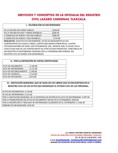 registro civil - Lázaro Cardenas, Tlaxcala