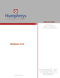 Humphreys - Informe Anual - Septiembre 2011