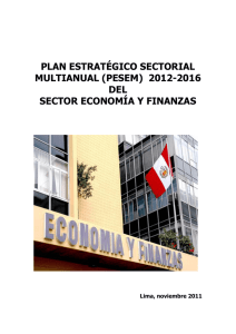 plan estratégico sectorial multianual (pesem) 2012