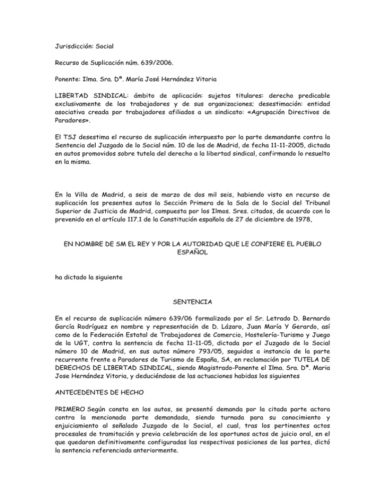 Jurisdicción: Social Recurso de Suplicación núm