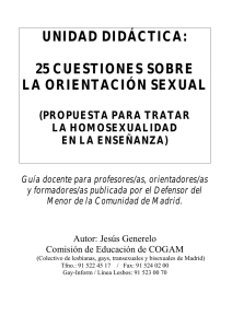 unidad didáctica: 25 cuestiones sobre la orientación sexual