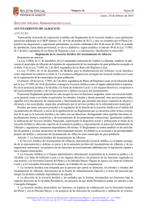 Reglamento de la Asesoría Jurídica del Ayuntamiento de Albacete