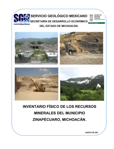 inventario f&iacute;sico de los recursos minerales del municipio