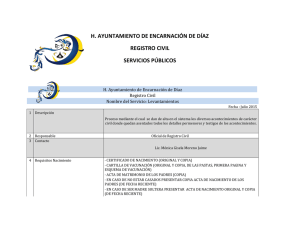 Servicios Registro Civil - Municipio de Encarnación de Díaz, Jal.