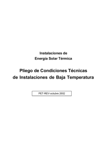 Pliego de Condiciones Técnicas de Instalaciones de Baja