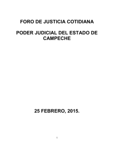 Conclusiones Justicia Cotidiana Campeche