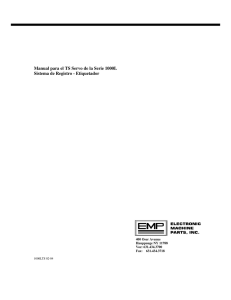 Manual para el TS Servo de la Serie 1000L Sistema de Registro
